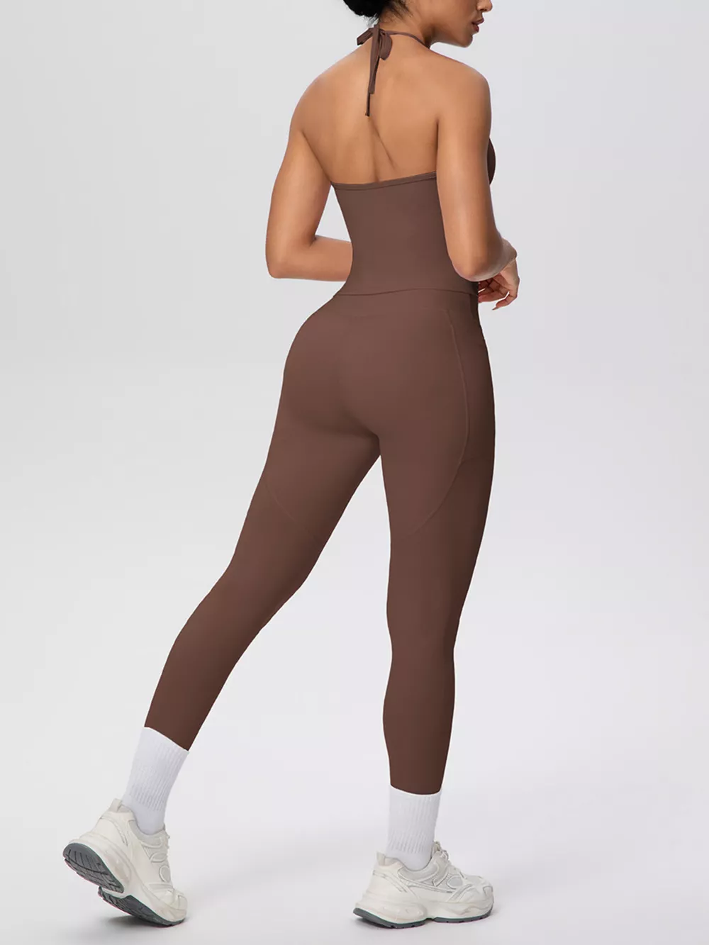 Halter Neck Cami and High-Waisted Leggings Active Set, image 22