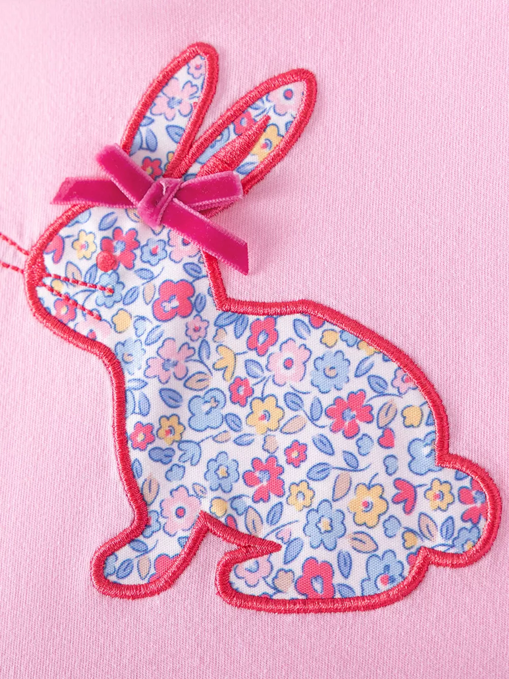 Children's Bunny Applique Ruffle Sleeve Dress, image 4