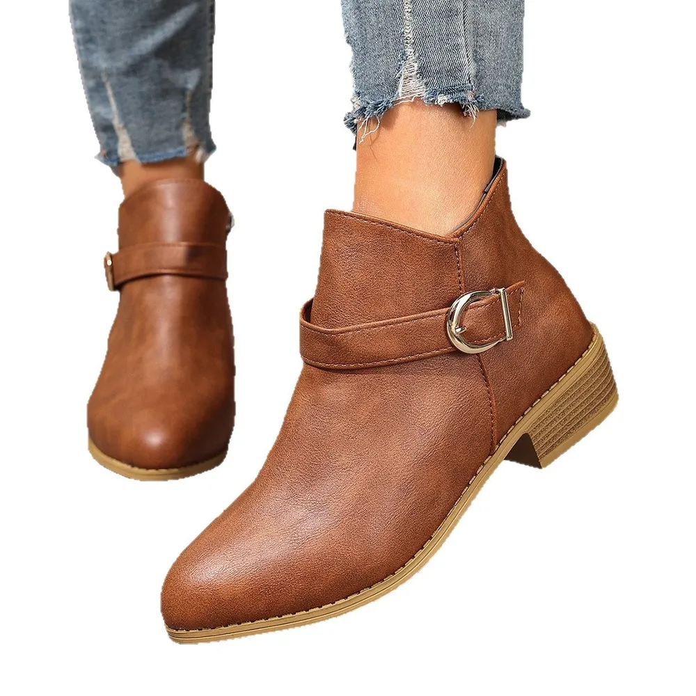 Point Toe Block Heels Boots, image 6