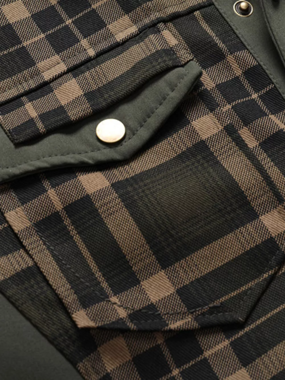 Men's Full Size Button Up Long Sleeve Plaid Shirt Plus Size, image 9
