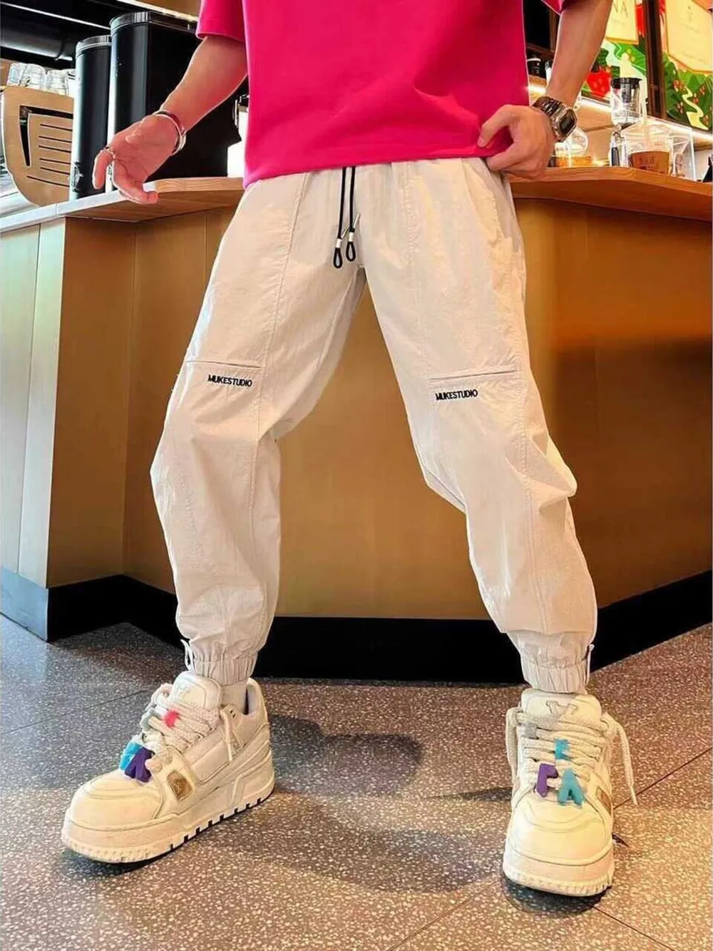 Men's Plus Size Lightweight Casual Joggers, image 2