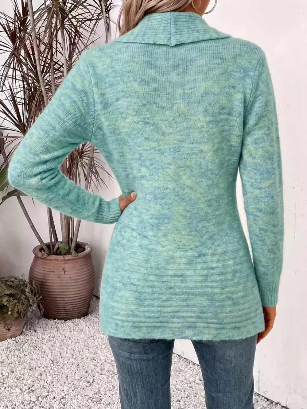 Full Size Open Front Long Sleeve Cardigan Plus Size, image 12