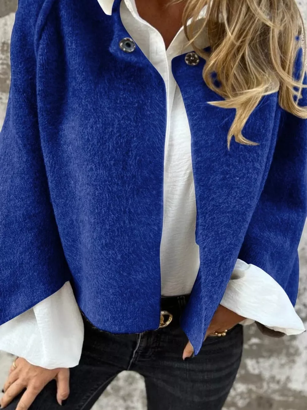 Full Size Dropped Shoulder Fuzzy Knit Cardigan Plus Size, image 13