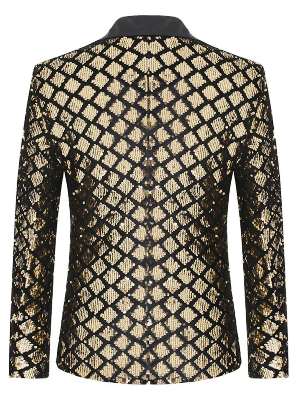 Men's Sequin One Button Blazer, image 7