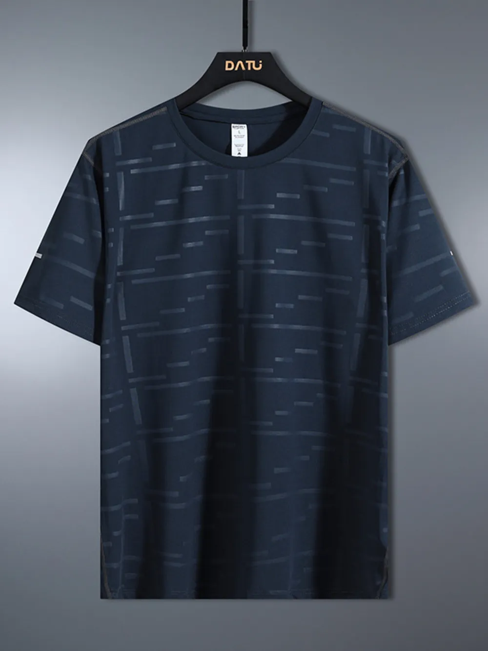 Men's Plus Size Round Neck Short Sleeve T-Shirt, image 2