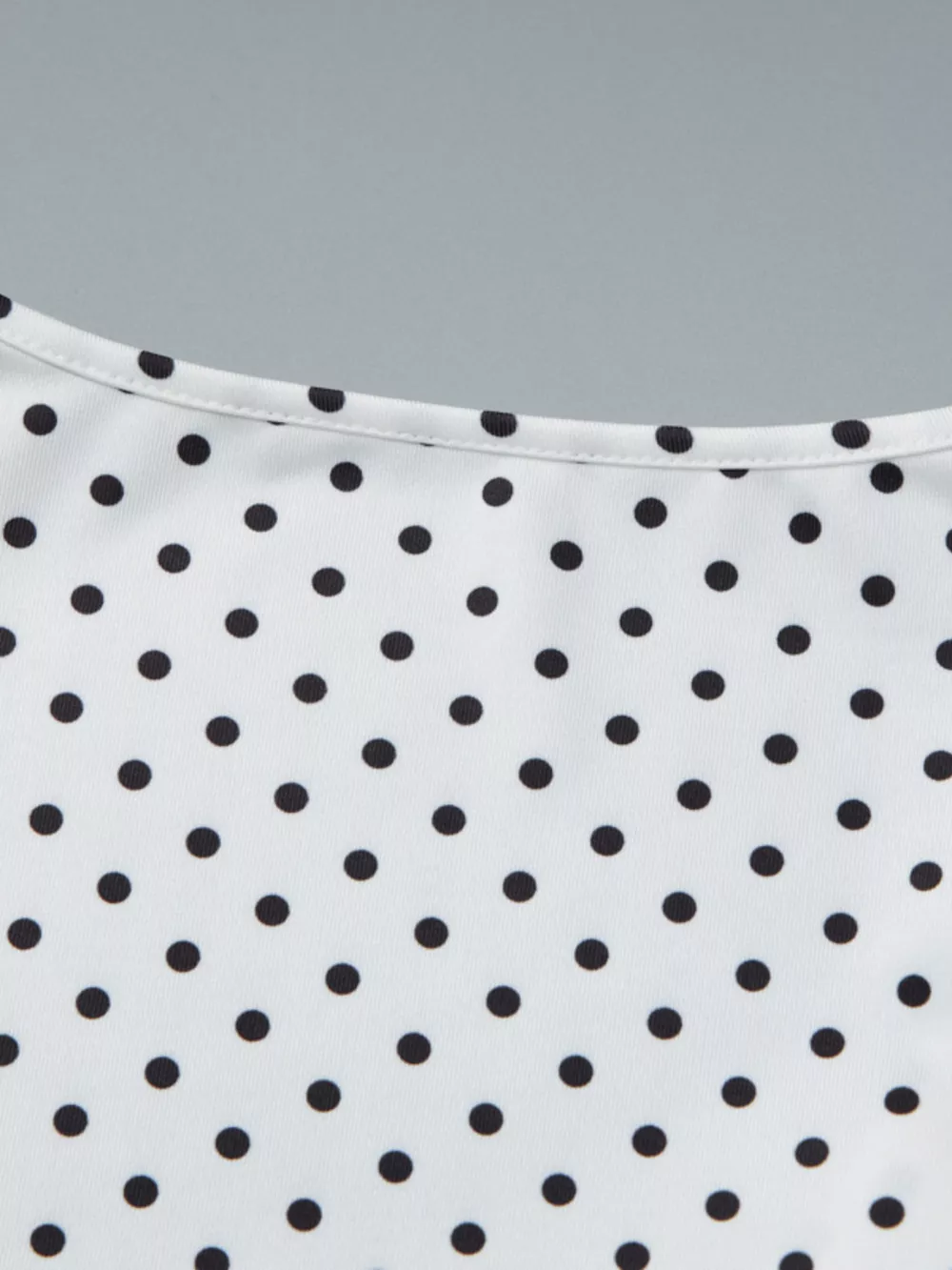 Polka Dot Ruched V-Neck Top, image 16
