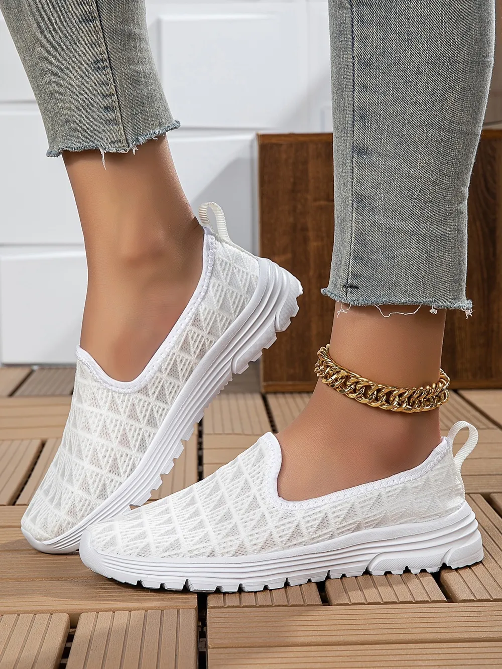 Breathable Mesh Slip-On Sneakers, image 11