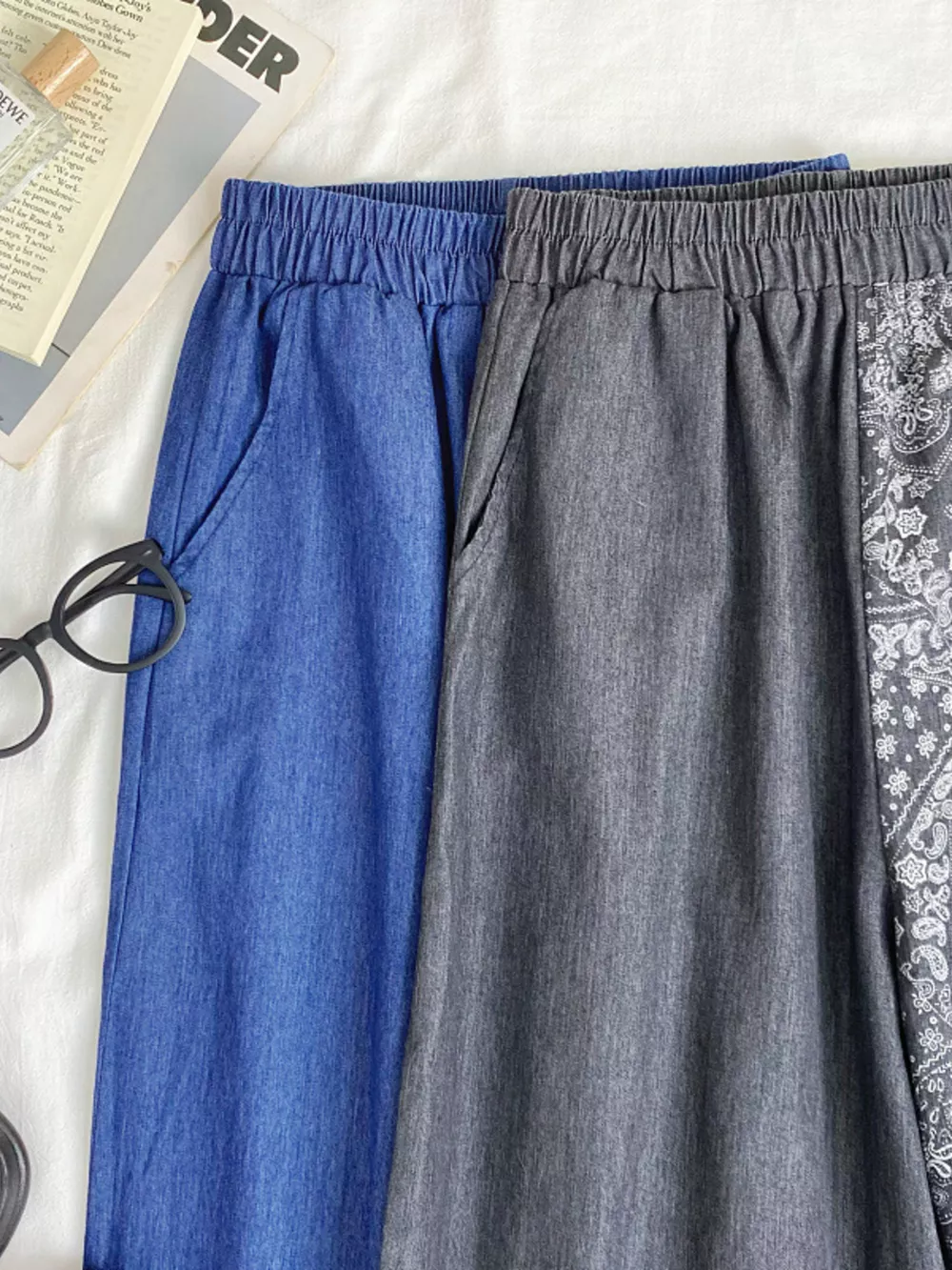 Elastic Waist Printed Jeans, image 13