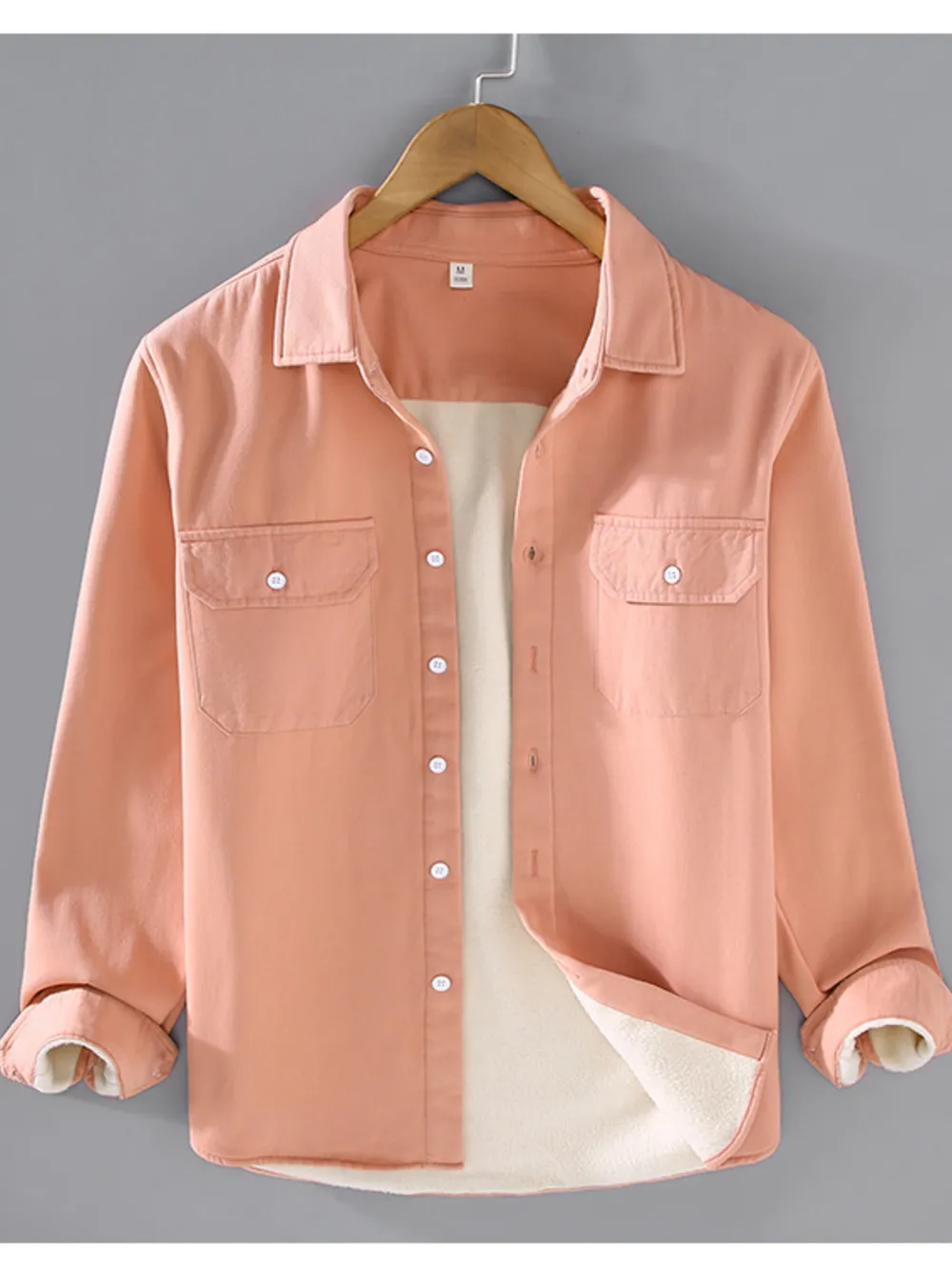 Men's Plus Size Button Up Long Sleeve Shirt, image 17