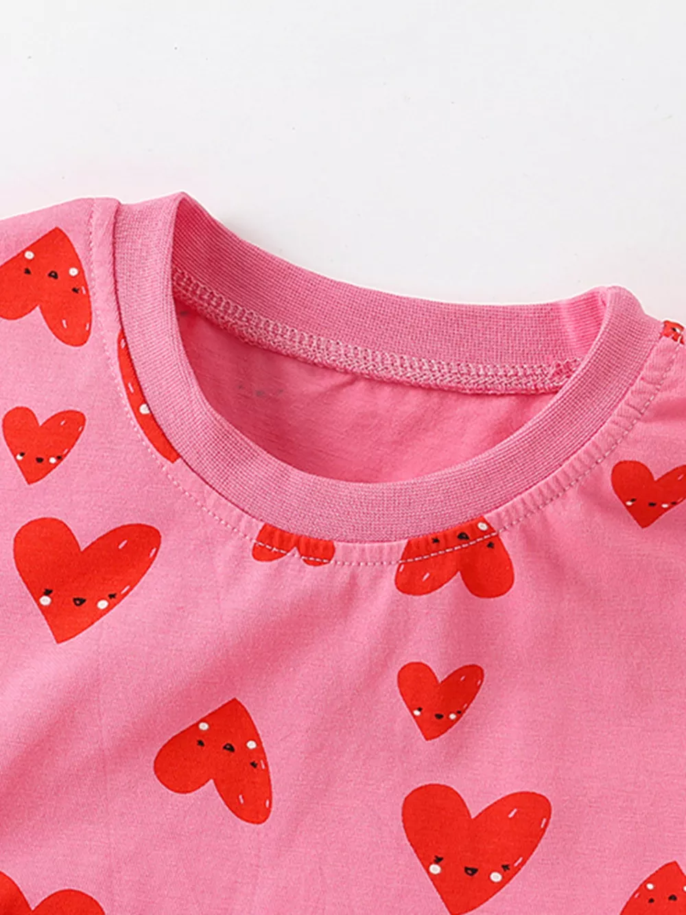 Children's Heart Print Pocket Detail Casual Dress, image 3