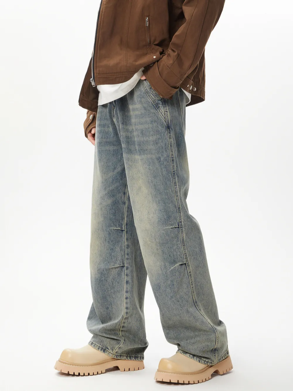 Men's Relaxed Fit Wide Leg Jeans, image 2