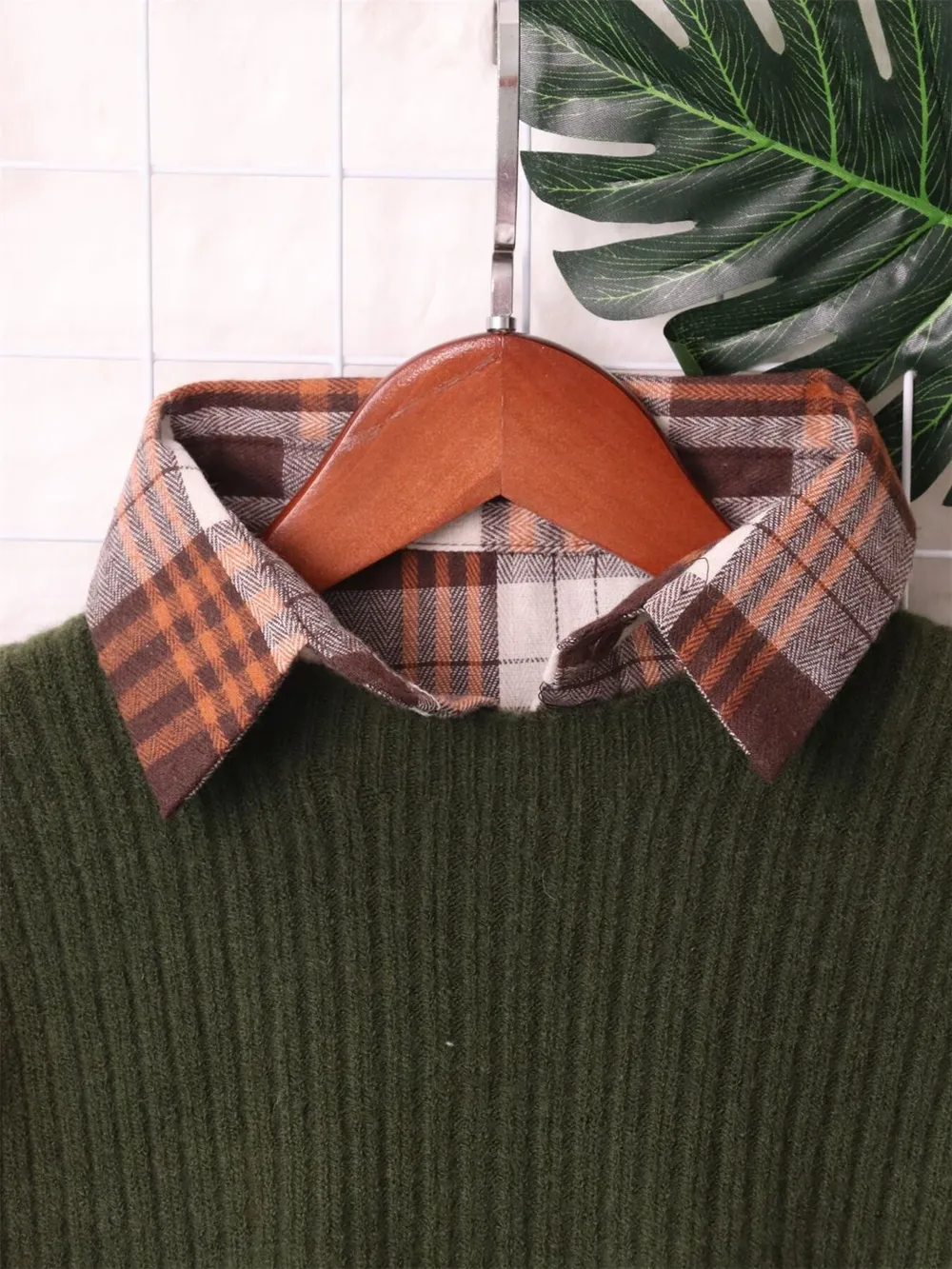 Plaid Long Sleeve Sweater Dress, image 18