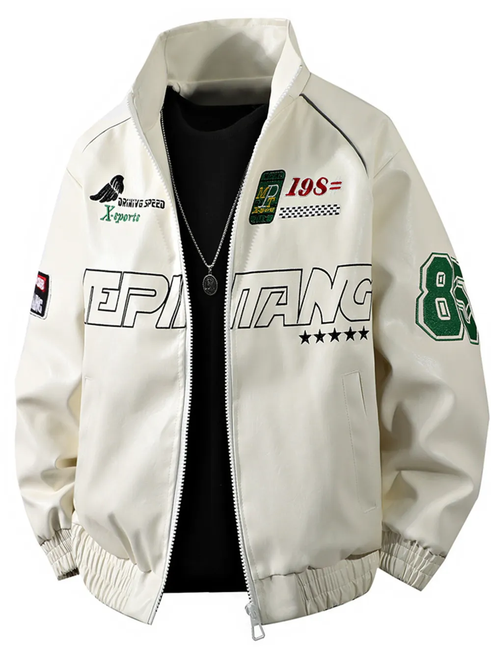 Men's Plus Size Zip Up Long Sleeve Jacket, image 6