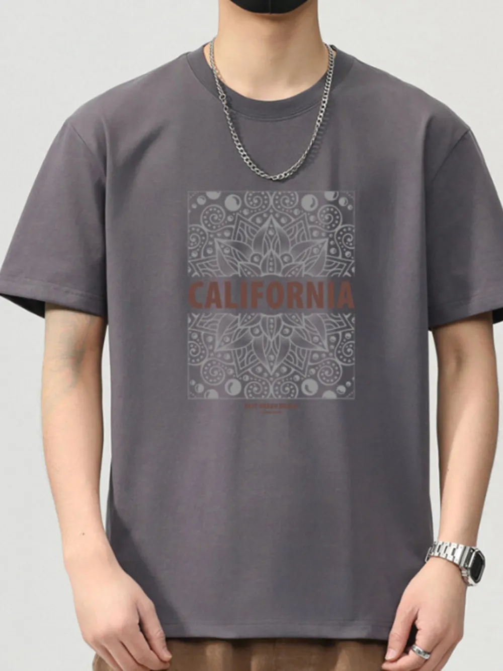 Men's Plus Size Graphic Round Neck Short Sleeve T-Shirt, image 6