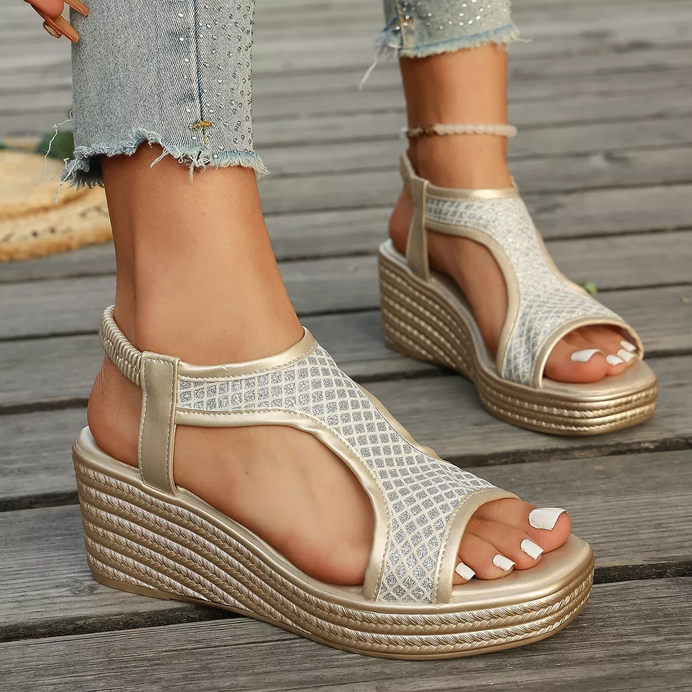 Open Toe Wedge Sandals, image 4