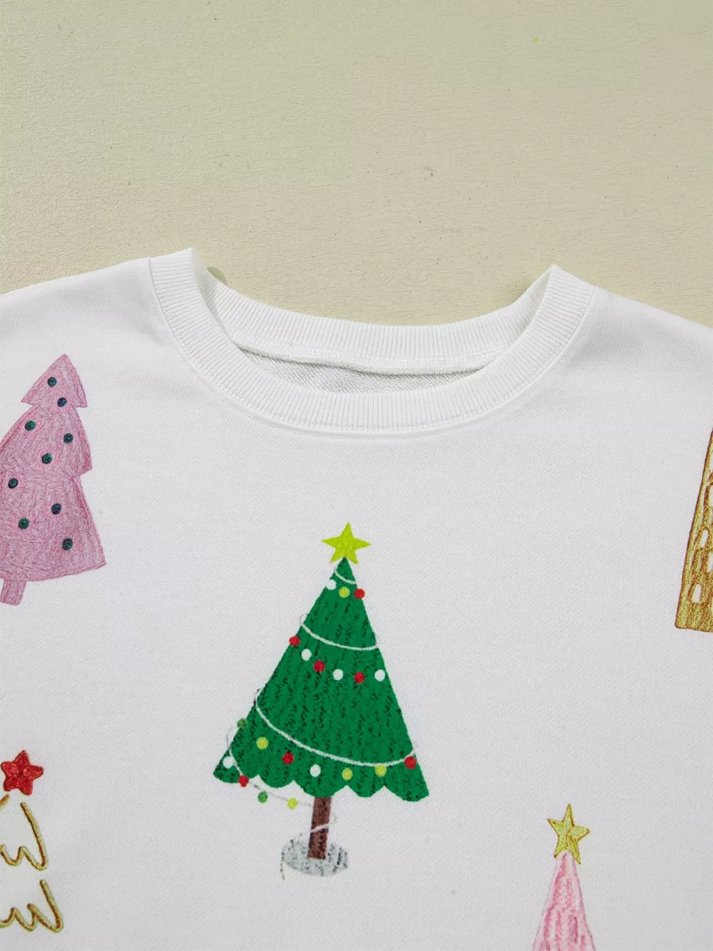 Christmas Tree Round Neck Top and Shorts Set, image 9