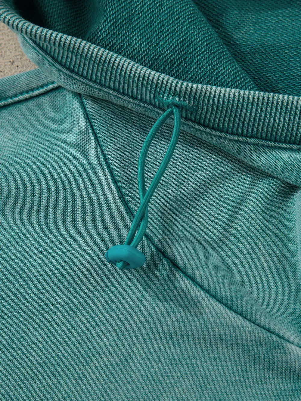 Half Zip Kangaroo Pocket Mineral Wash Baggy Hoodie, image 9