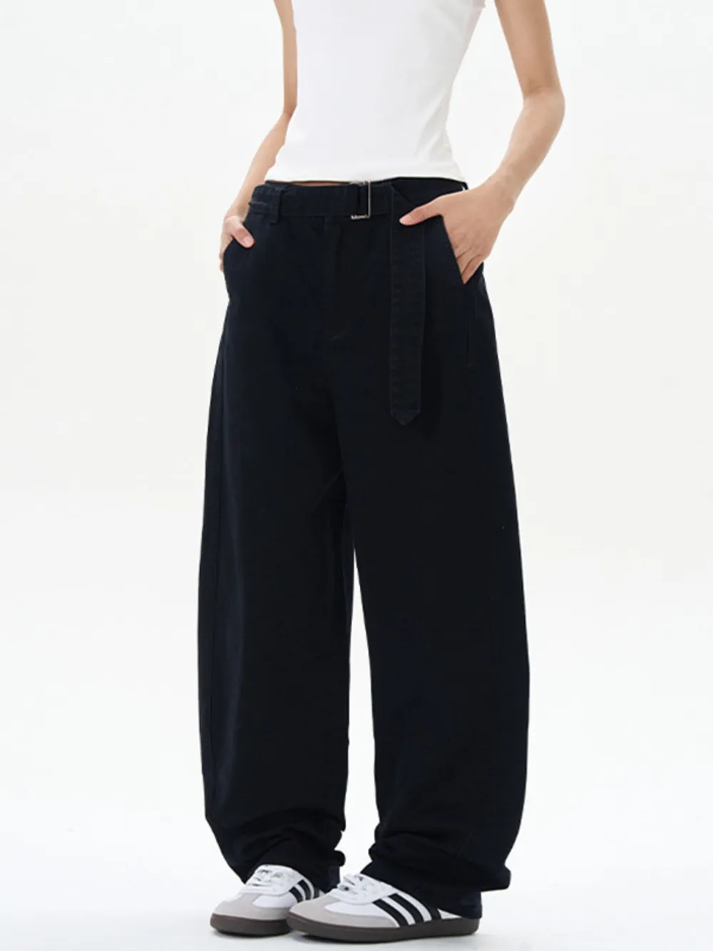 Men's Full Size Washed Wide Leg Cargo Pants Plus Size, image 2