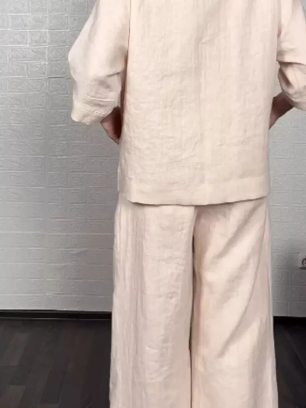 Full Size V-Neck Long Sleeve Top and Pants Set Plus Size, image 6