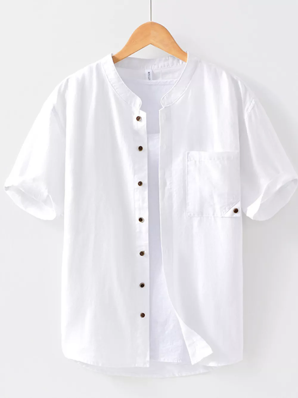 Men's Plus Size Casual Button Up Short Sleeve Shirt, image 2