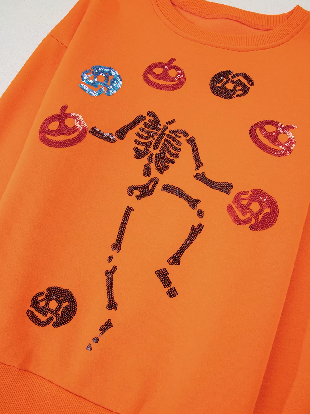 Dancing Critters Sequin Halloween Crewneck Sweatshirt, image 11