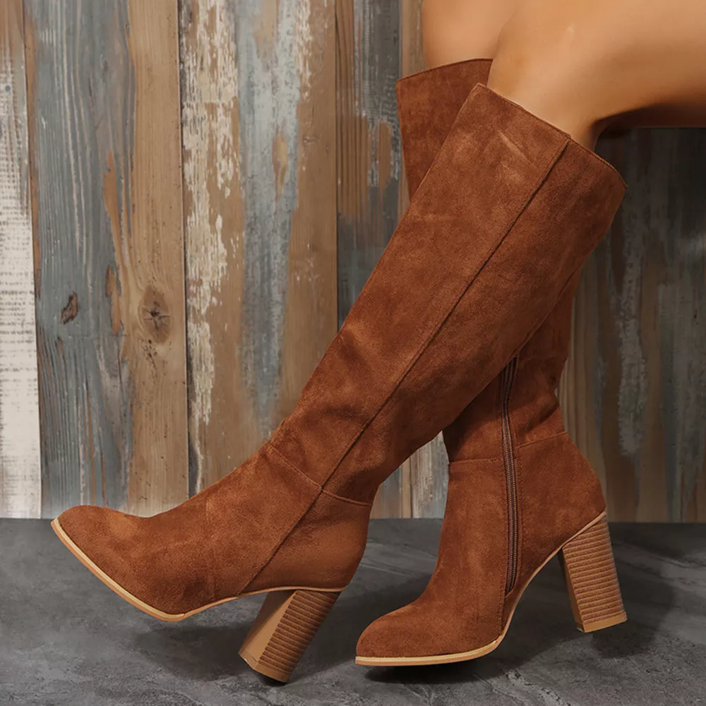 Point Toe Block Heels Boots, image 3