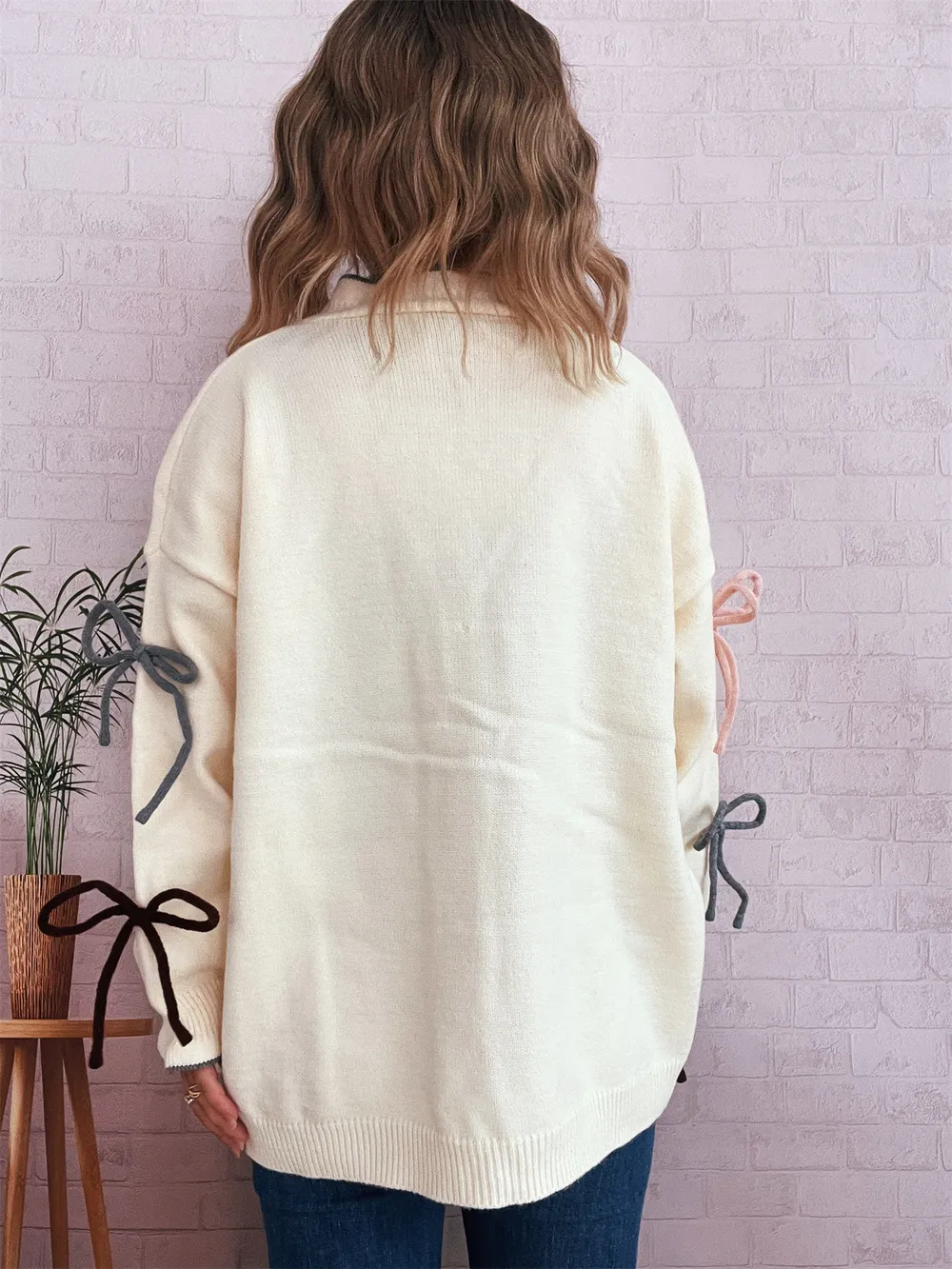 Bow Tie Button Up Cardigan, image 8