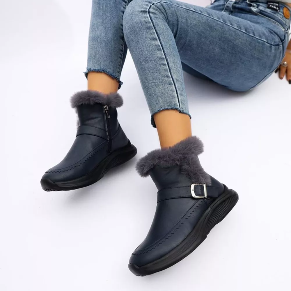 Faux Fur Buckle Boots, image 5