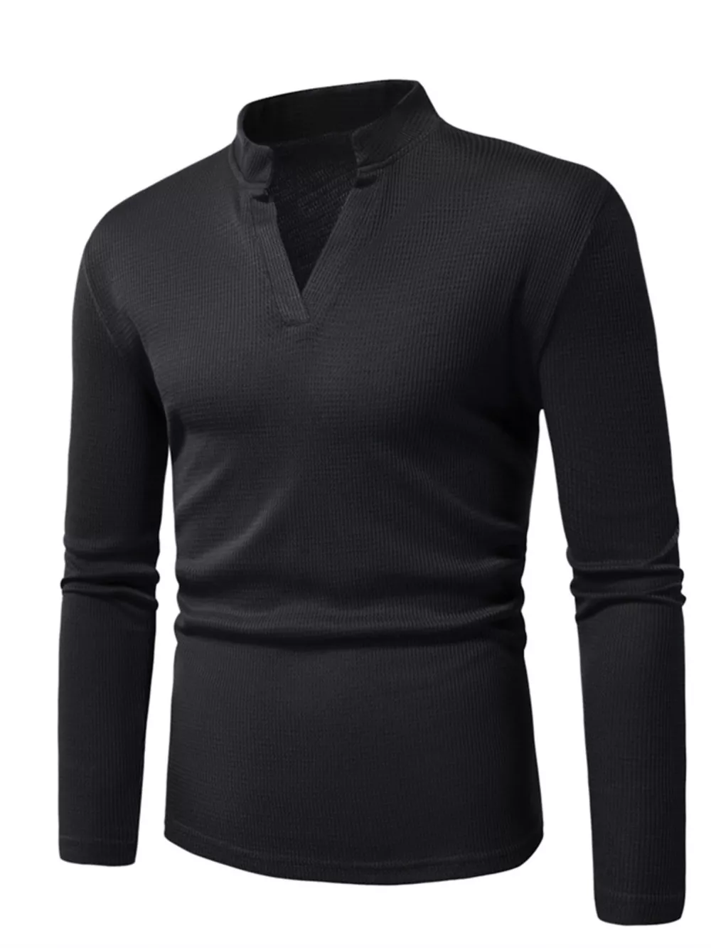 Men's Notched Long Sleeve Top, image 8