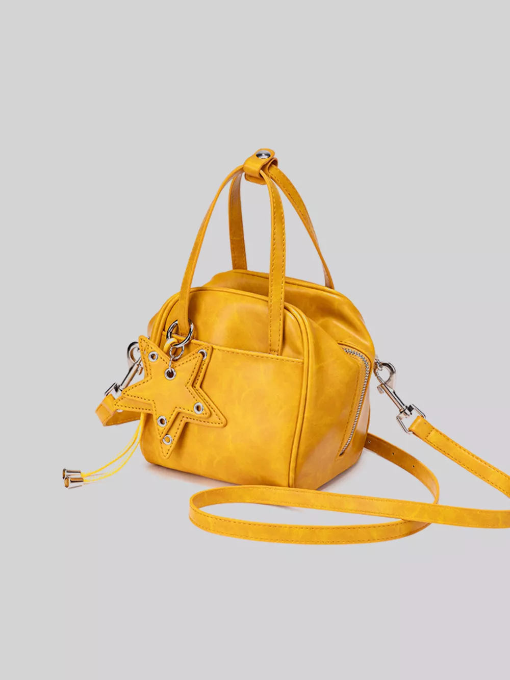 Star-Charm PU Leather Crossbody Bag, image 5