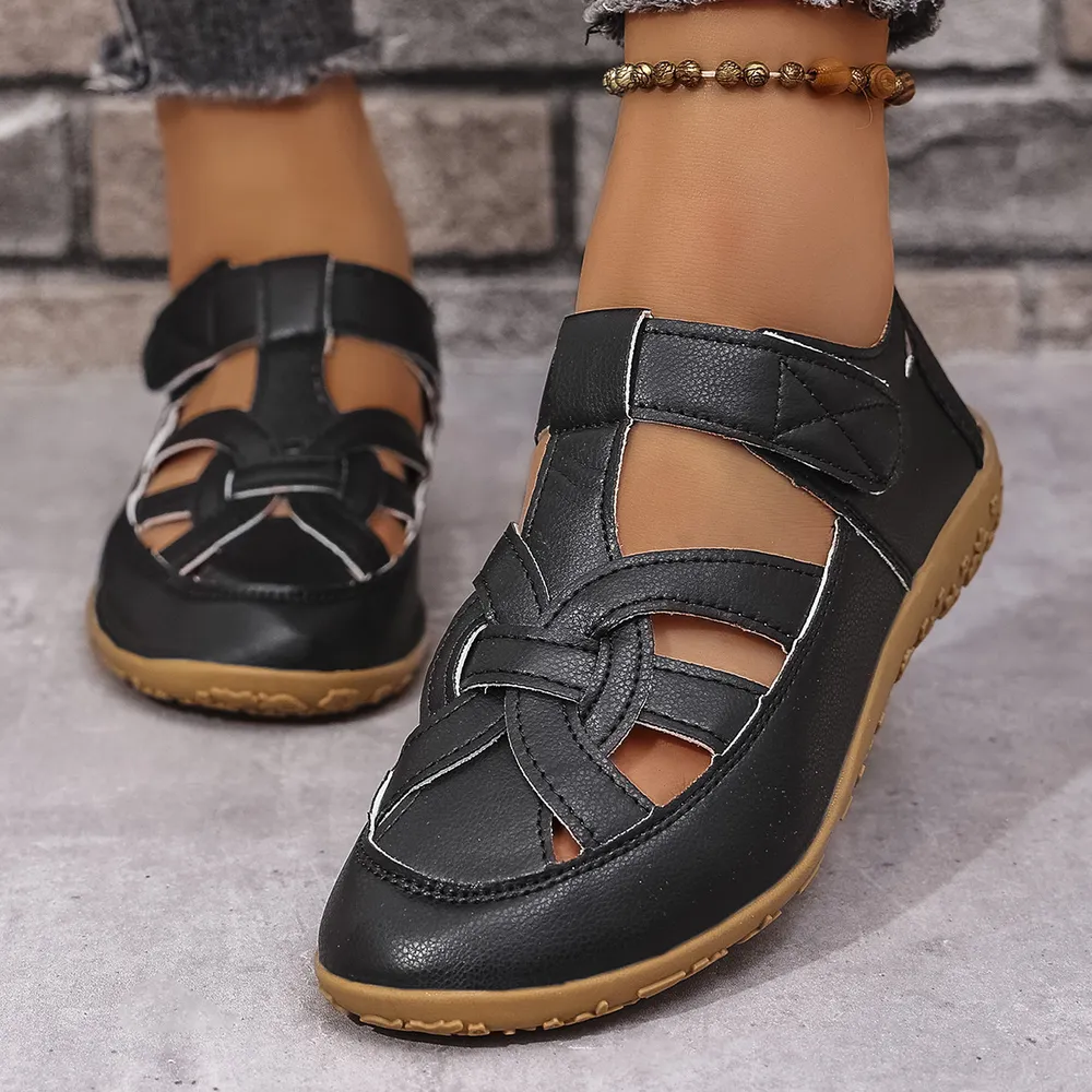 Cutout Sandals with Velcro Straps, image 9