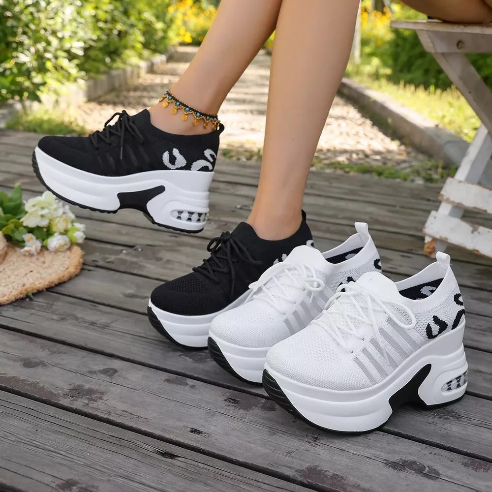 Round Toe Platform Sneakers, image 2