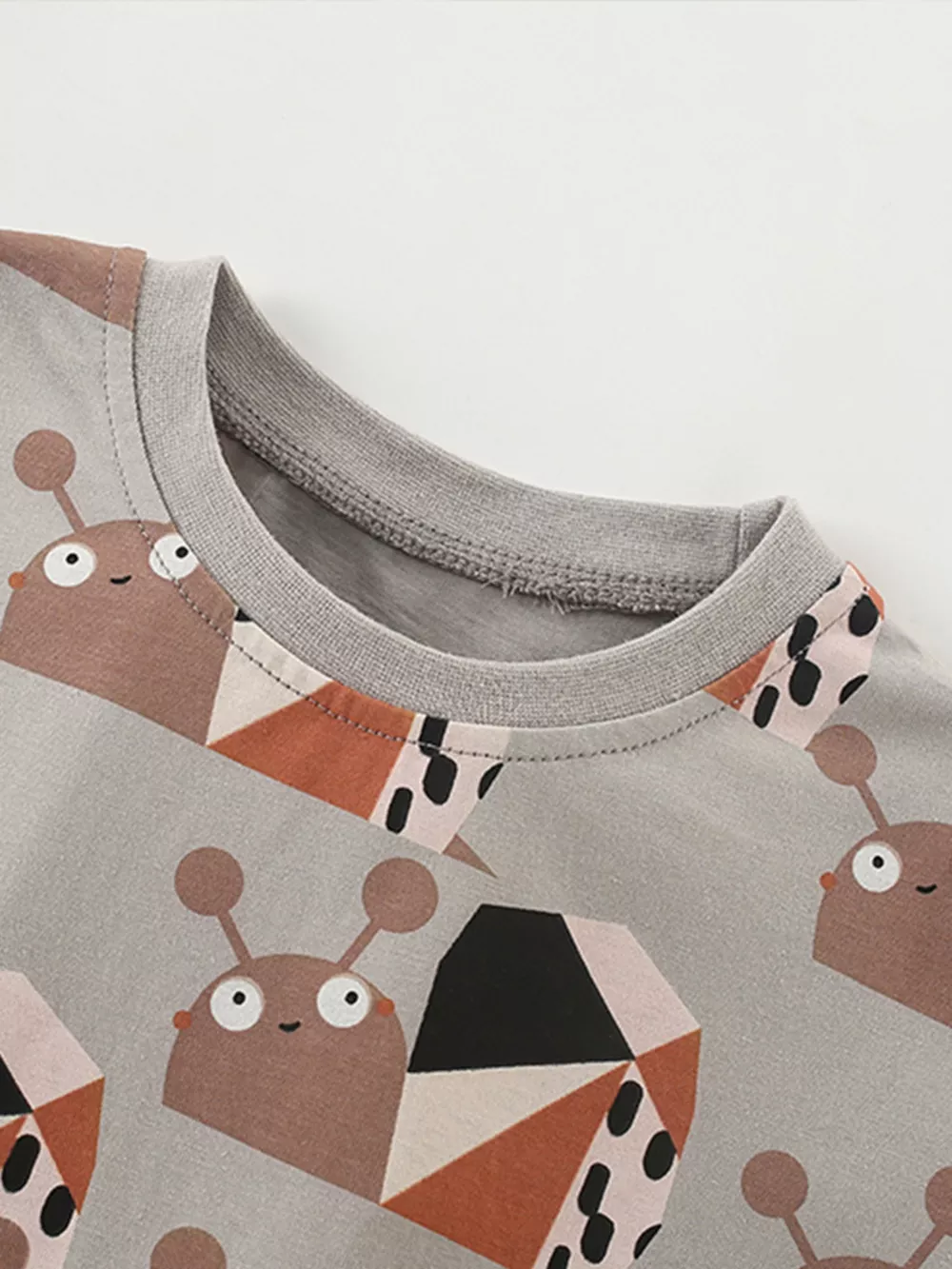 Children's Snail Print Round Neck Tee and Shorts Set, image 5