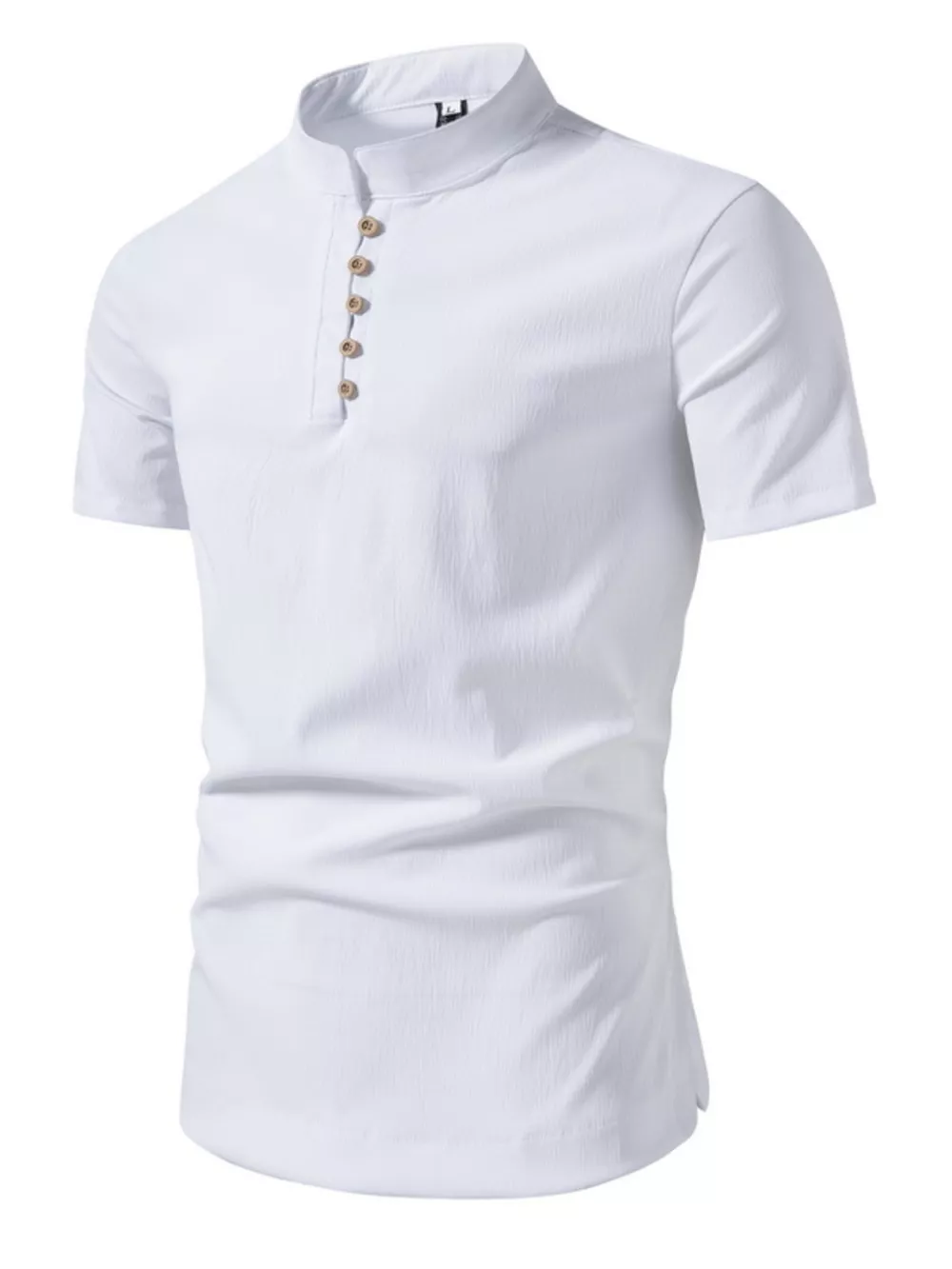 Men's Plus Size Button Detail Short Sleeve Shirt, image 12