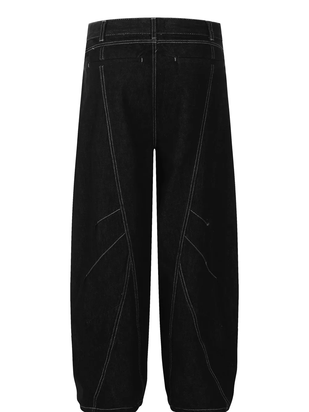 Men's Wide Leg Jeans with Contrast Stitching, image 3