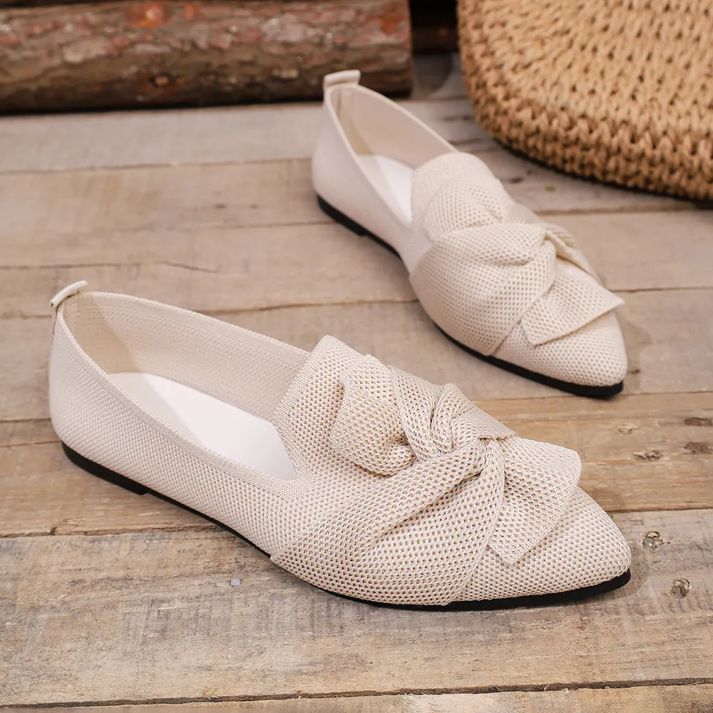Bow Point Toe Flats Slip-Ons, image 11