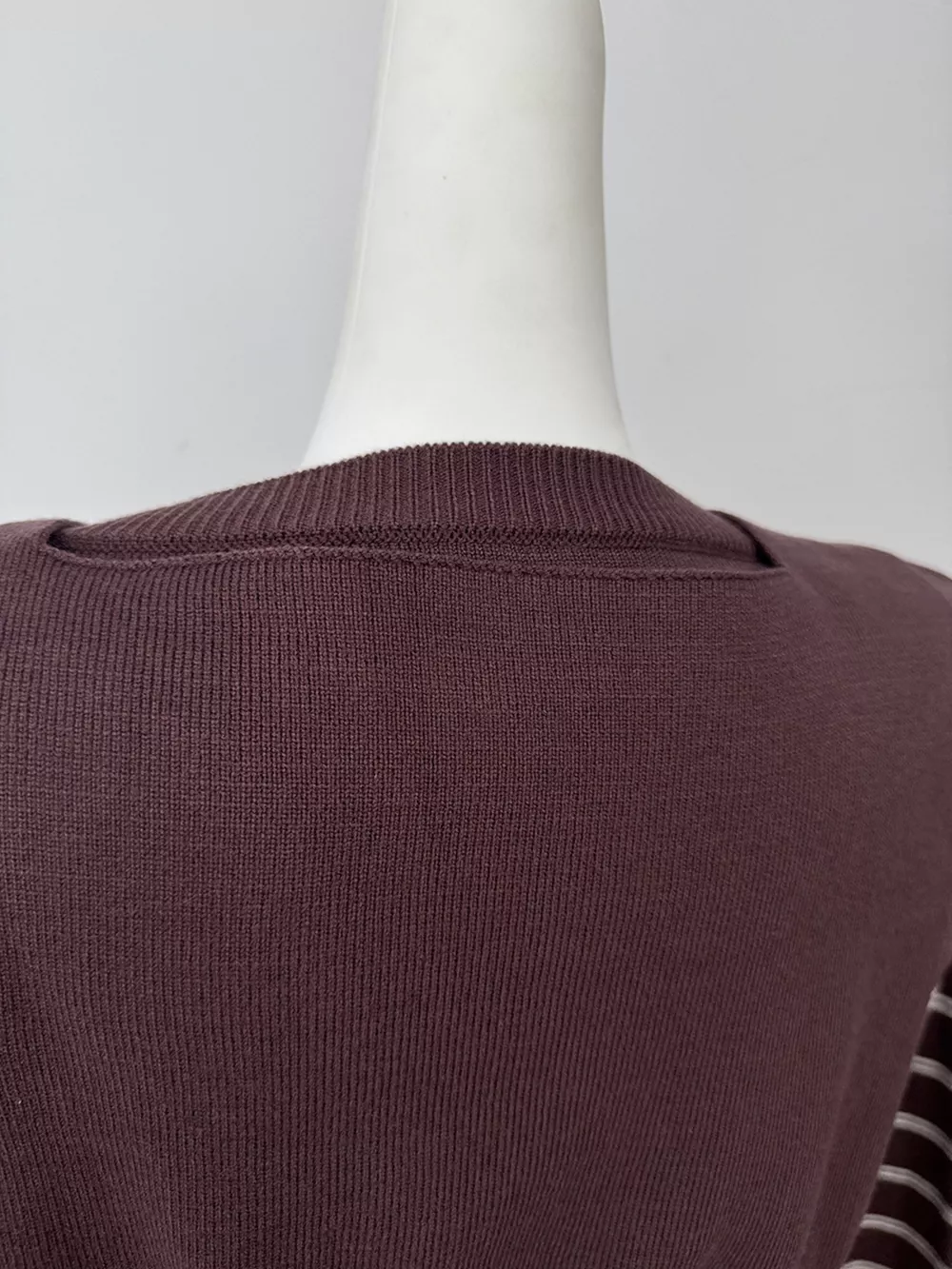 Classic Striped Crewneck Knit Top with Layered Sweater Detail, image 27