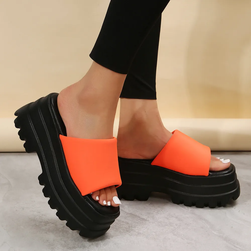 Open Toe Platform Slide Sandals, image 12