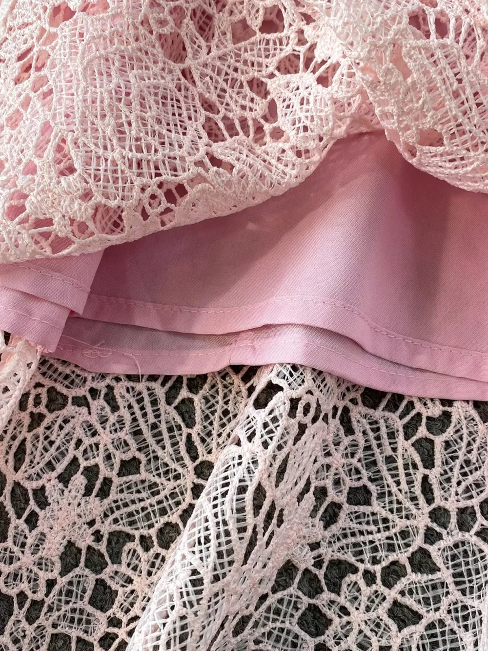 Lace Button Up Top and Skirt Set, image 7