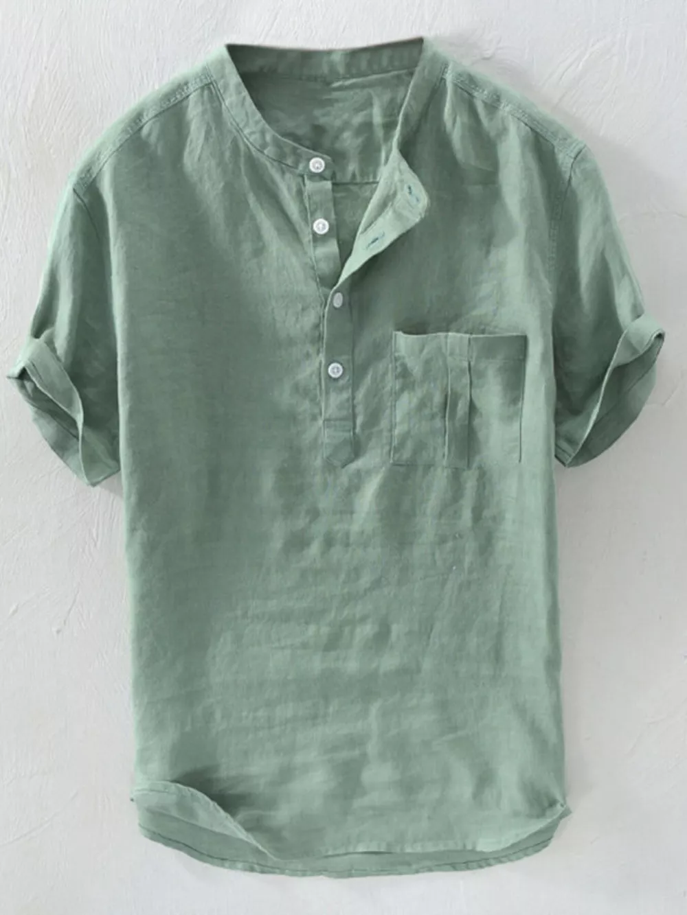 Men's Plus Size Casual Short Sleeve Shirt