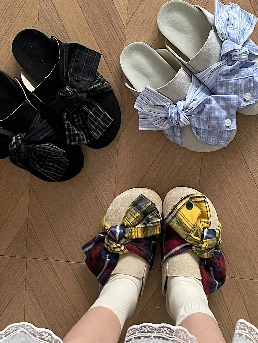 Bow-Knot Plaid Comfort Slip-Ons, image 2
