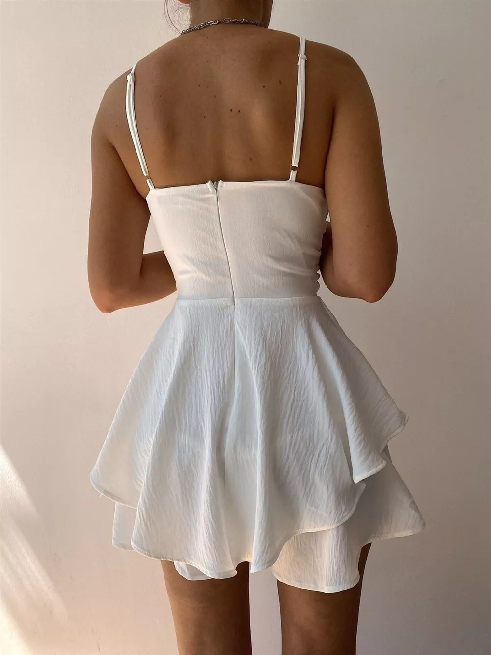 Spaghetti Strap Ruffled Romper, image 6