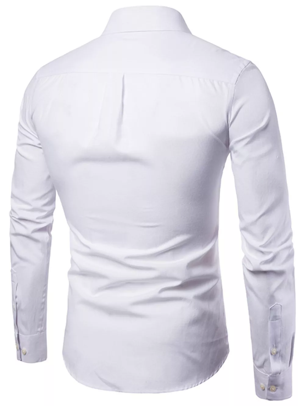 Men's Plus Size Slim Fit Long Sleeve Button-Down Shirt, image 12