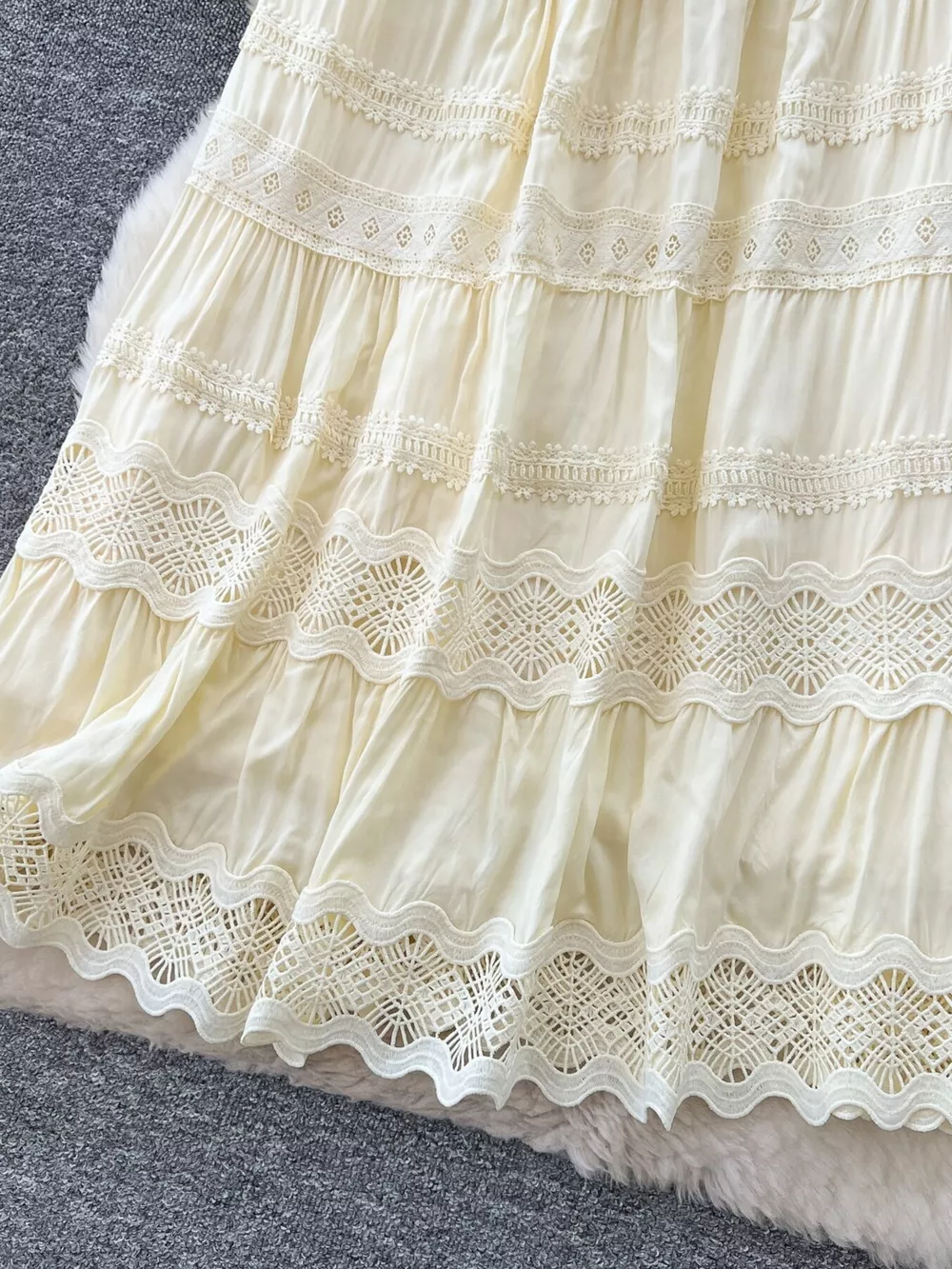 Drawstring Lace Tiered Skirt, image 10