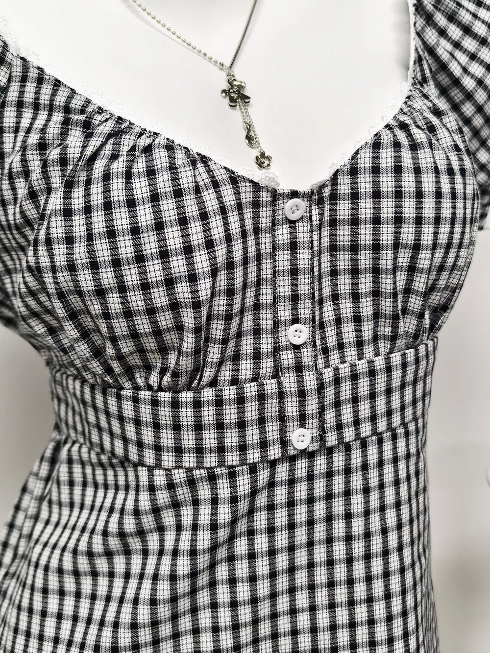 Plaid Short Sleeve Blouse, image 13