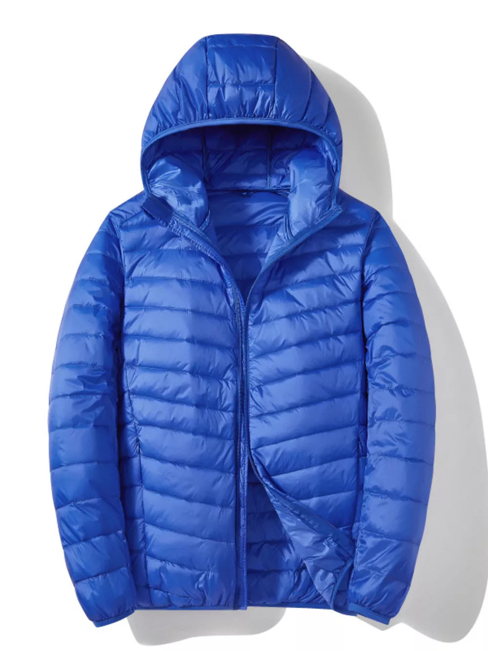 Men's Plus Size Lightweight Zip Up Puffer Jacket, image 2