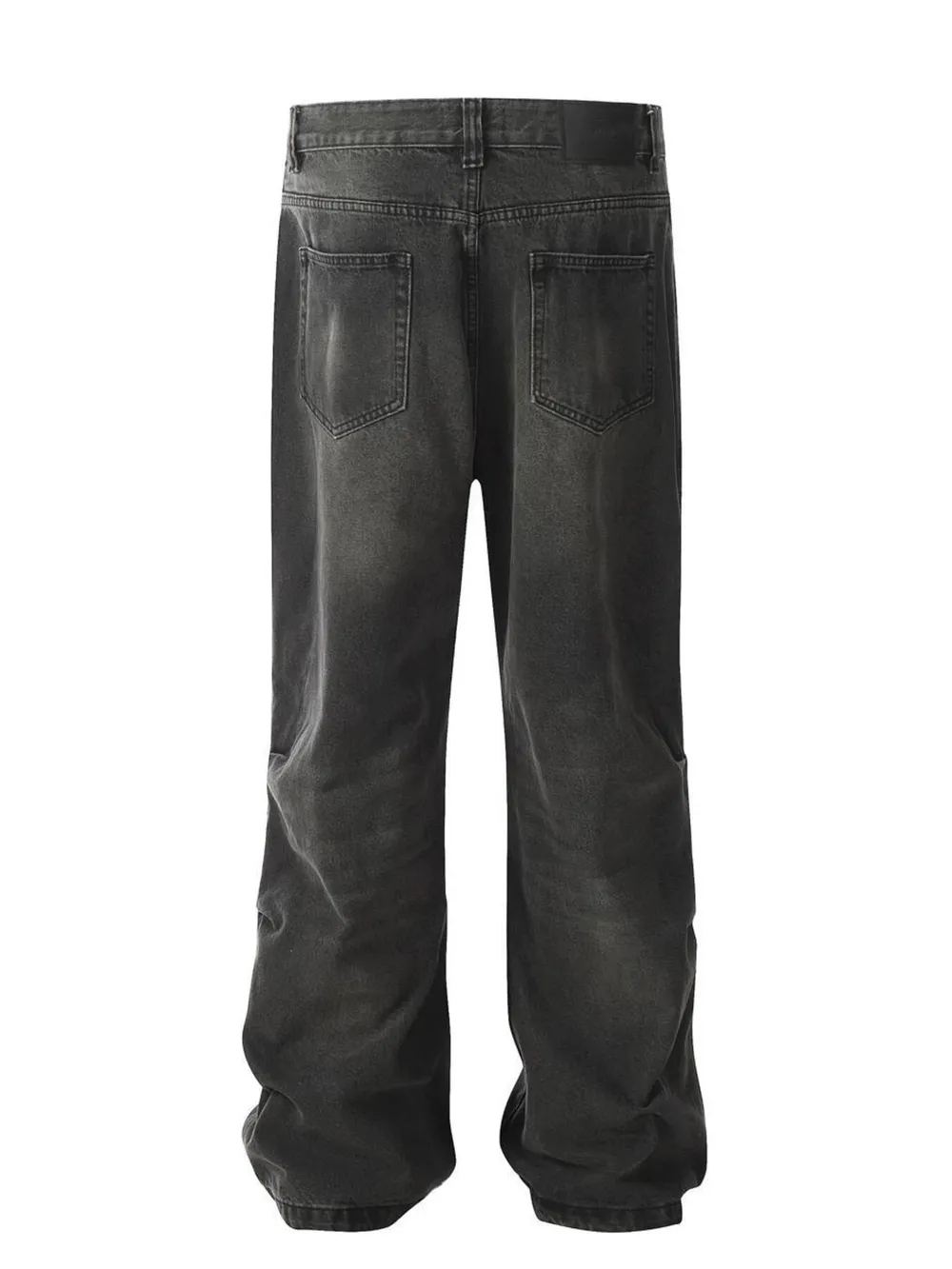 Men's Washed Wide-Leg Baggy Jeans, image 3