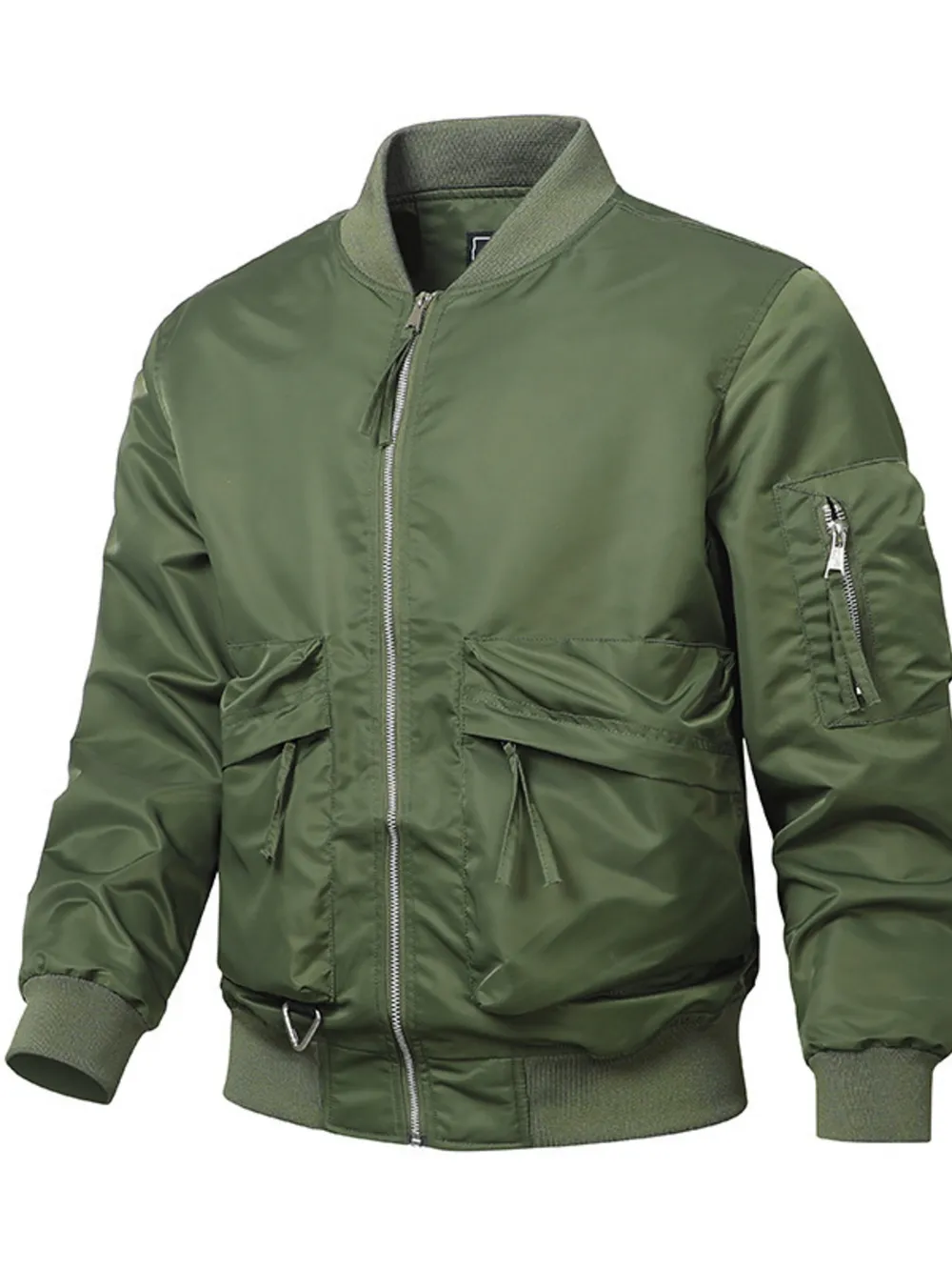 Men's Plus Size Zip Up Long Sleeve Jacket, image 5