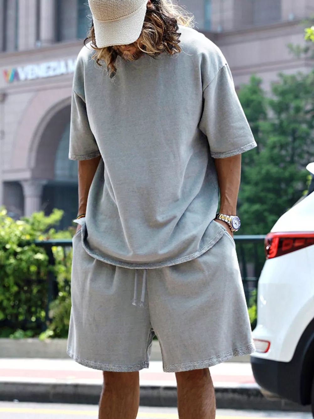 Men's Full Size Relaxed Fit T-Shirt & Shorts Set Plus Size, image 3