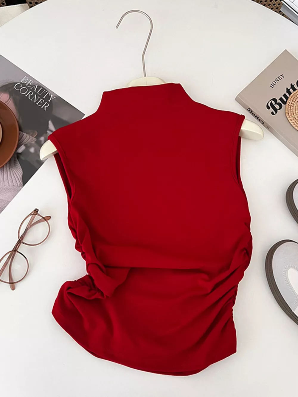 Ruched Mock Neck Tank, image 17